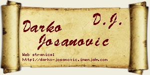 Darko Jošanović vizit kartica